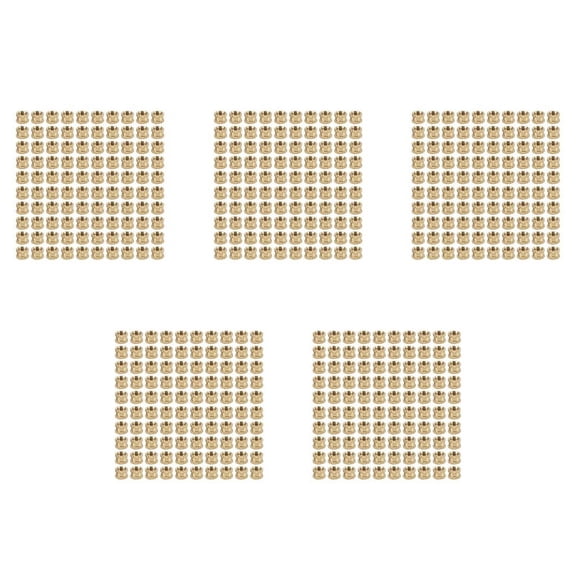 M3 x 3mm Female Thread Brass Knurled Threaded Insert Embedment Nuts 500PCS