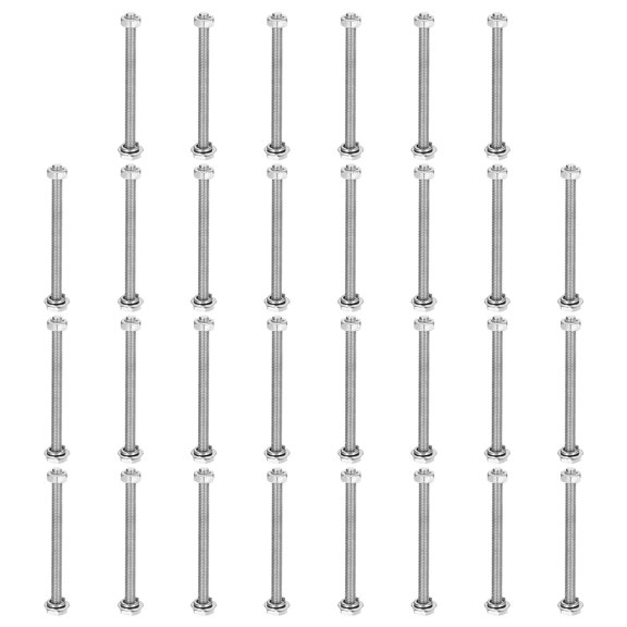 M3 x 40mm 304 Stainless Steel Hex Head Screws Bolts, Nuts, Flat & Lock Washers Assortment Kit, 30 Sets