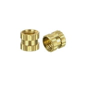 M3 x 4mm(L) x 4mm(OD) Brass Knurled Threaded Insert Embedment Nuts, 100 Pcs