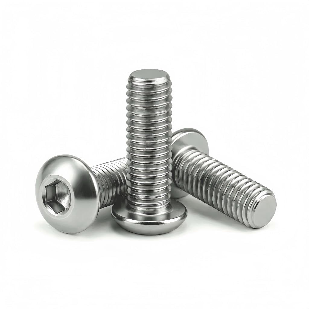 M3 x 5mm (100 Pack) Button Head Socket Cap Screws, 304 Stainless Steel ...