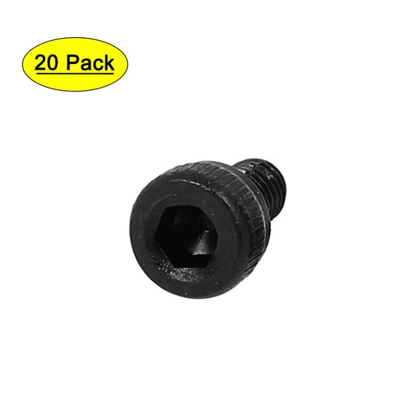 M3 x 5mm Alloy Steel 12.9 Grade Fully Thread Hex Socket Head Cap Screw 20PCS