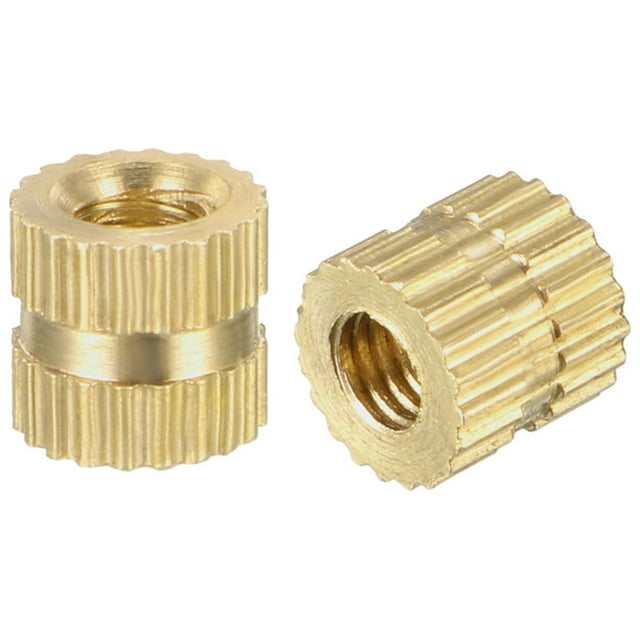 Knurled Insert Nuts, 100pcs M3 X 4mm L X 5mm OD Brass Heat Set Insert