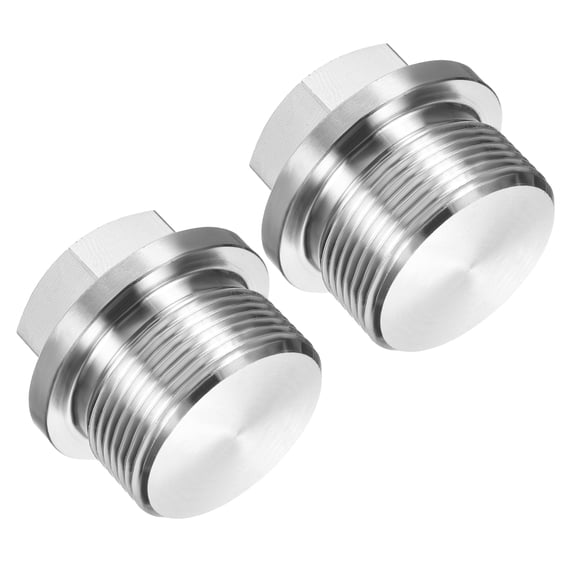 M30 x 1.5 Male Pipe Plug 2Pcs Oil Drain Plug 304 Stainless Steel Hex Flange Socket