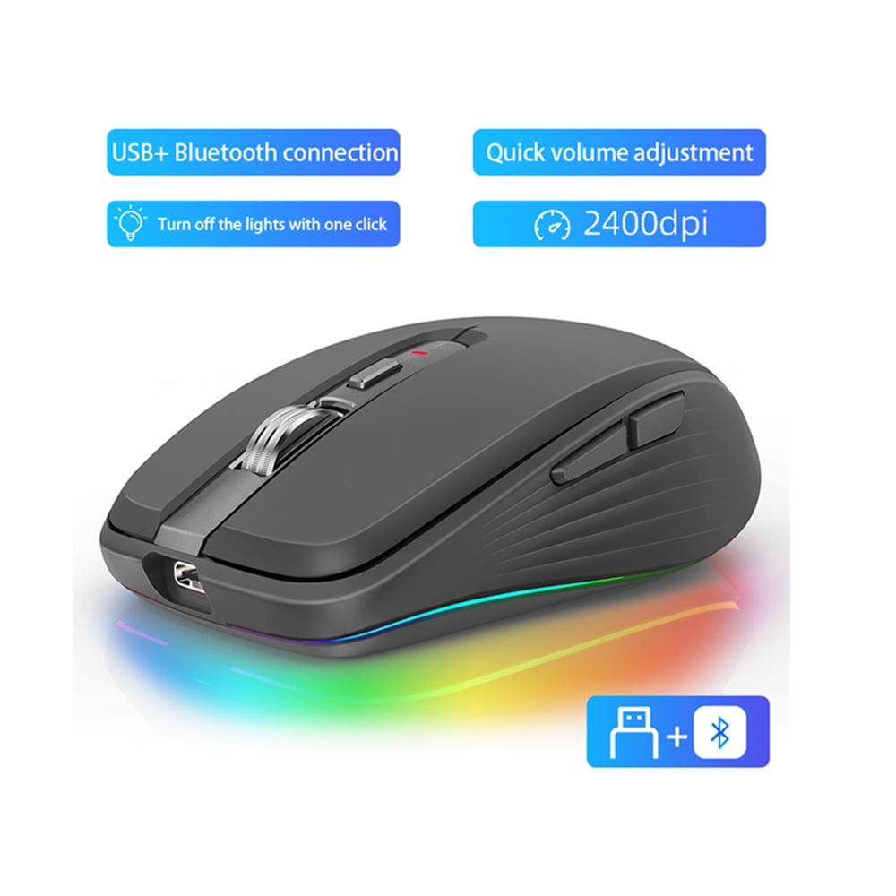 M303 2.4G Dual Mode Ergonomic Lightweight RGB Backlit 6-Button 700mAh ...