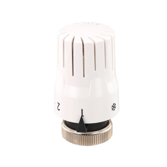 M30x1.5 Thermostatic Radiator Valve Head With Alloy And Plastic Construction, Adjustable 5-Level Temperature Settings And Anti-Freeze Feature For Room Heating Systems