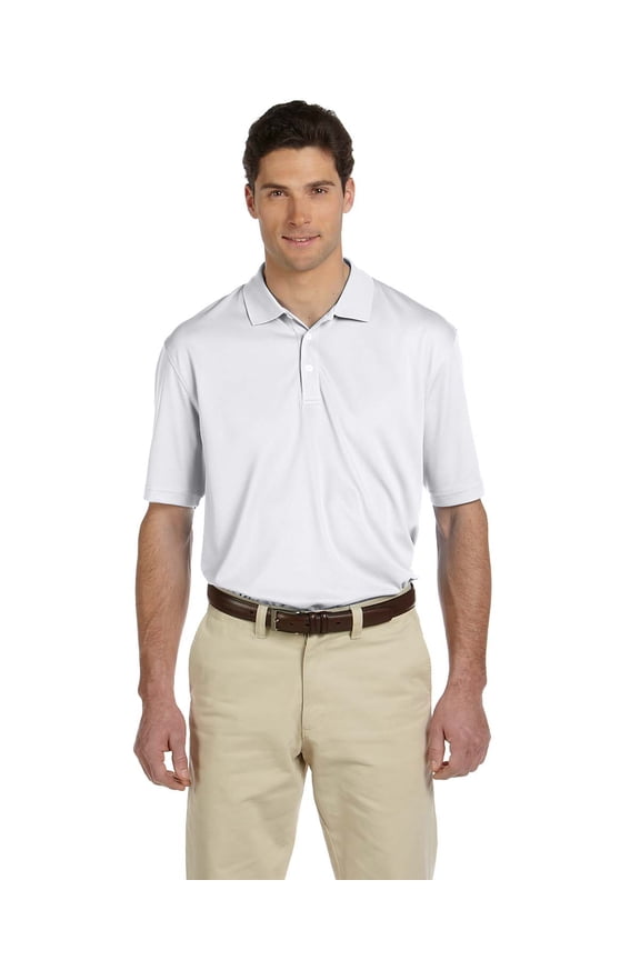 M353 Harriton Men's Double Mesh Polo White 2XL