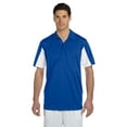 thumbnail image 1 of M355 Harriton Men's Side Blocked Micro-Pique Polo True Royal/White 3XL, 1 of 2