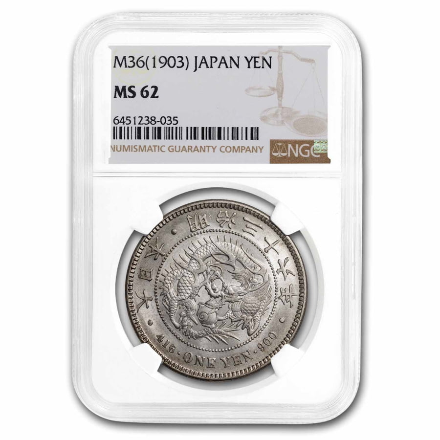 M36 (1903) Japan 1 Yen Meiji Era MS-62 NGC - Walmart.com