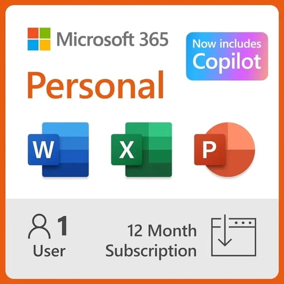 Microsoft, Microsoft 365 Personal Subscription, 12Month, 1 User