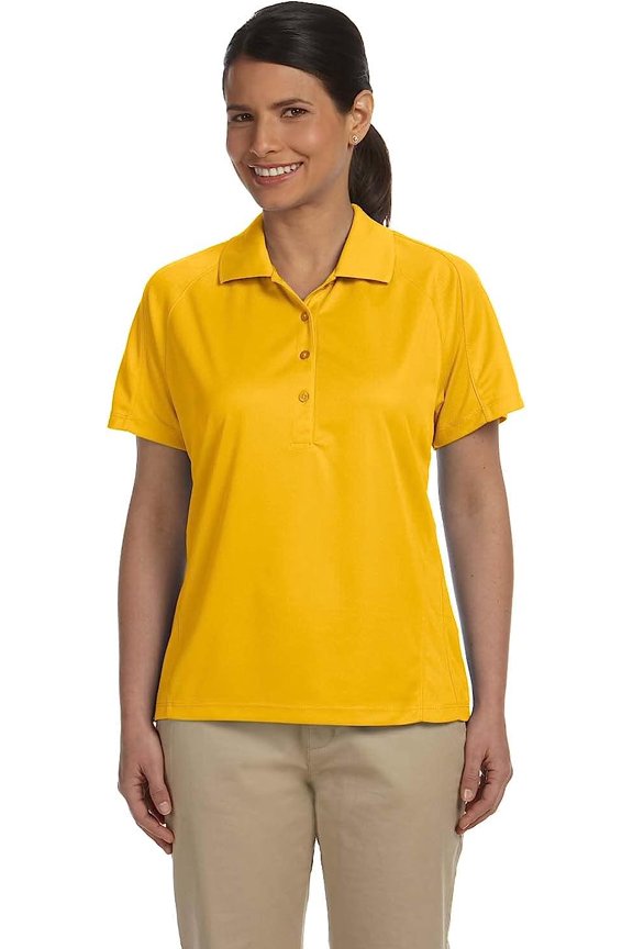 M374W Harriton 3.8 oz. Polytech Mesh Insert Polo Gold XL