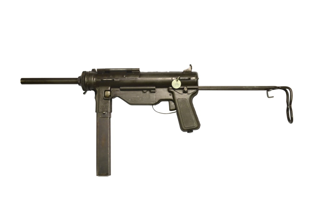 M3A1 Submachine Gun 45 caliber Canvas Art - Andrew ChittockStocktrek Images (35 x 23)