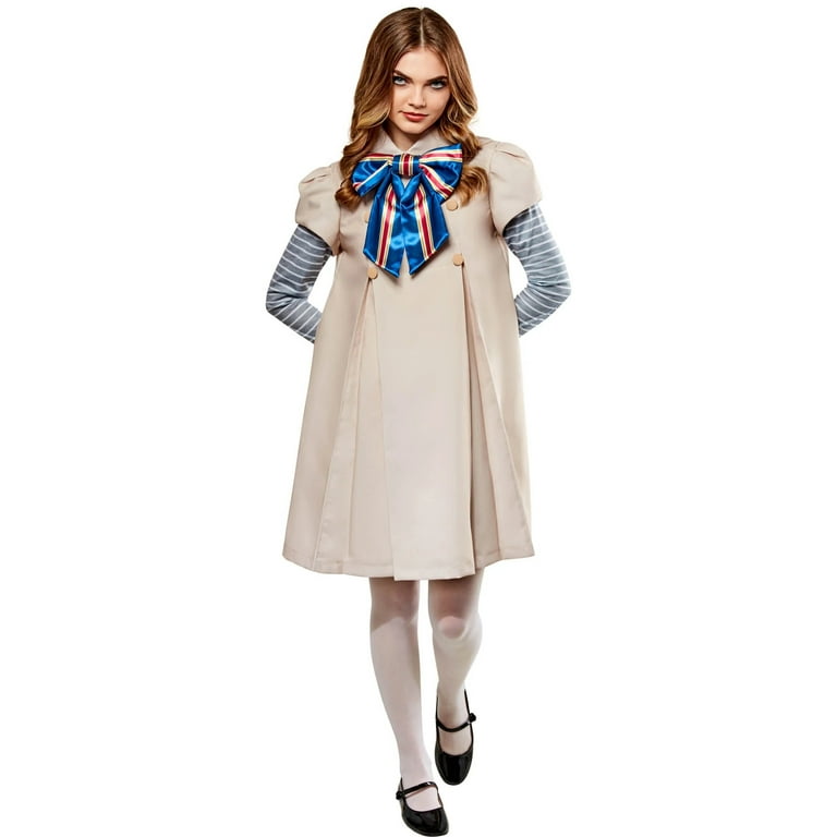 M3GAN Girls Costume Dress with attached Bow