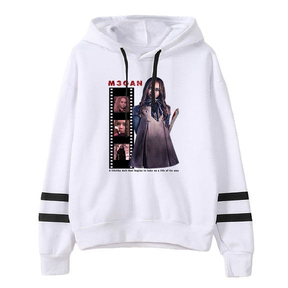 M3GAN Pocketless Hoodie Sweatshirts Casual Stylish Women Man Streetwear Pullovers Harajuku Movie