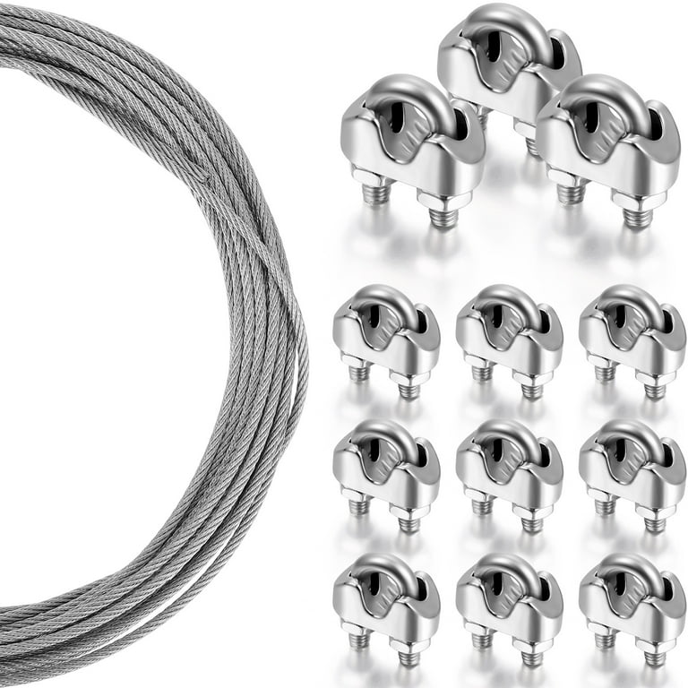 M3u Type Chuck Cable Clamps Tension Wire with Clothesline Metal Wires Stainless Steels Fastener Clips Walmart