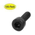 thumbnail image 1 of M3x10mm Fully Thread Hex Socket Head Knurled Cap Screw Bolt Black 100pcs, 1 of 5