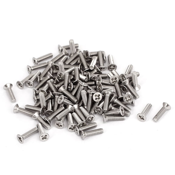 M3x10mm Male Thread  Flat Head Metric Countersunk Bolts Screws 100Pcs
