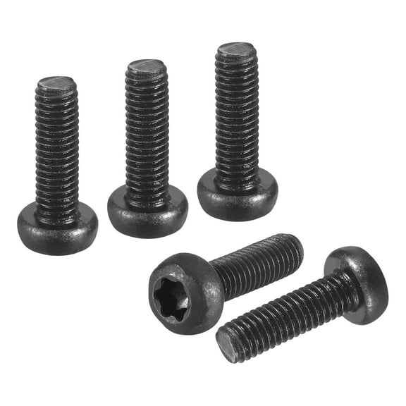 M3x10mm Pan Head Torx Security Screw - 100Pack - Good for Machinery - Carbon Steel Tamper Proof Torx Security Fasteners - Black
