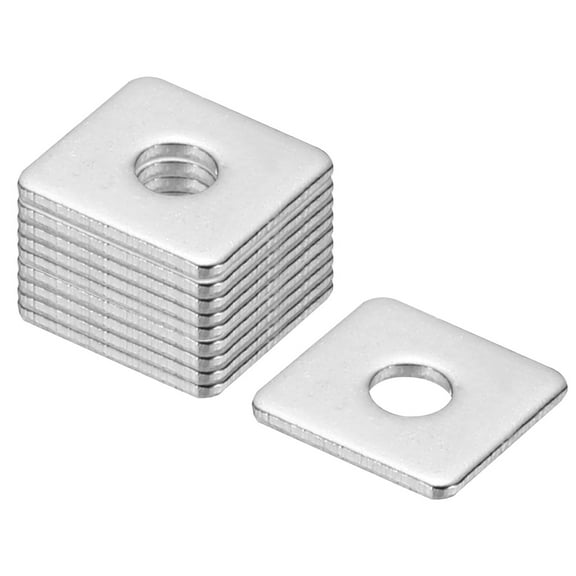 M3x10x1mm Square Washers, 36pcs Square Plate Washers Square Strut Washer Bearing Plate 304 Stainless Steel Flat Pad Spacer Hardware Fastener Nut Bolt Gasket