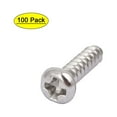 thumbnail image 1 of M3x12mm 304 Stainless Steel  Round Pan Head Self Tapping Screws 100pcs, 1 of 5