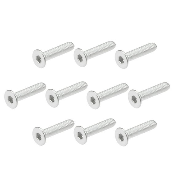 M3x12mm Flat Head Machine Screws Inner Hex Screw 304 Stainless Steel Fasteners Bolts 80 Pcs