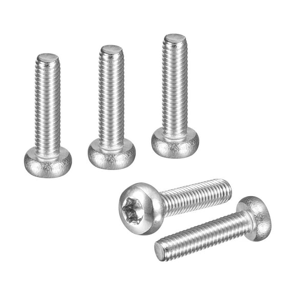 M3x12mm Pan Head Torx Security Screw - 30Pack - Good for Machinery - 304 Stainless Steel Button Head Torx Bolt Star Drive Security Fasteners - Silver Tone