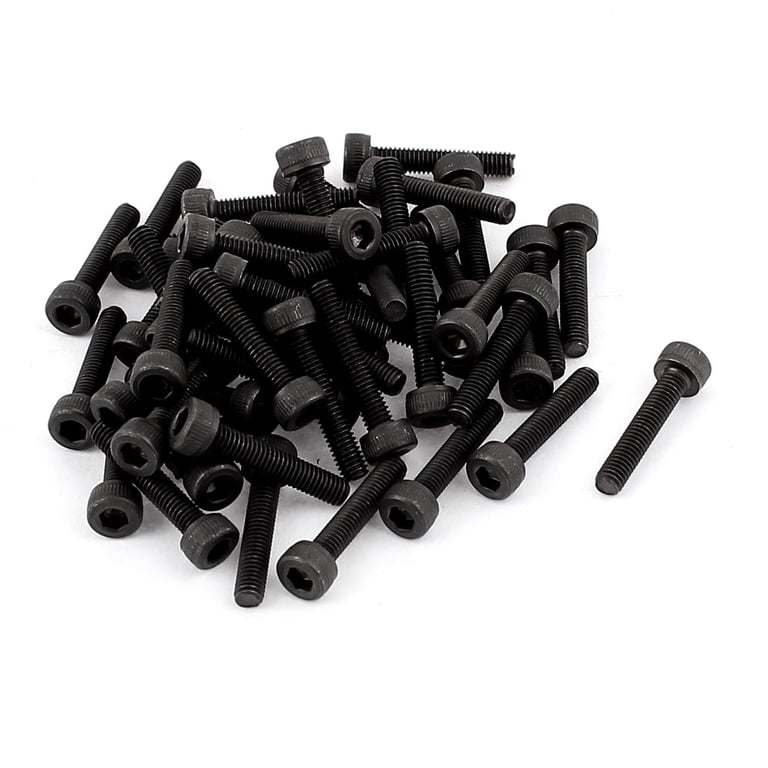 Uxcell M3x16mm 12.9 Alloy Steel Hex Socket Cap Screws – Black, 50-Pack – High-Strength Fasteners For Industrial & DIY Use