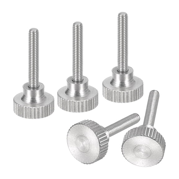 M3x16mm Knurled Thumb Screws, 5 Pack 304 Stainless Steel Flat Knurled Thumb Screws