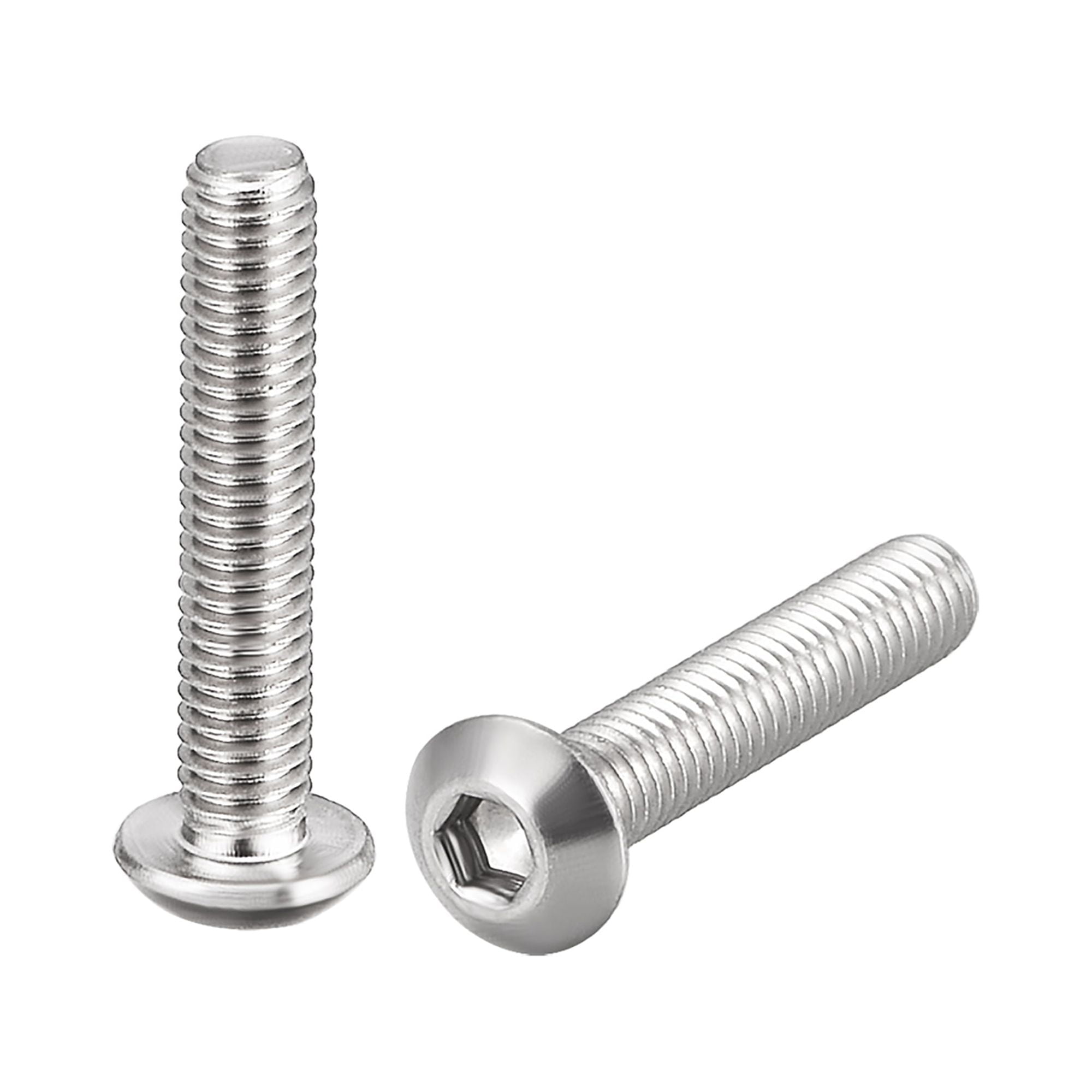 20Pcs M4x30mm Flat Head Machine Screws - 304 Stainless Steel Inner Hex Bolts