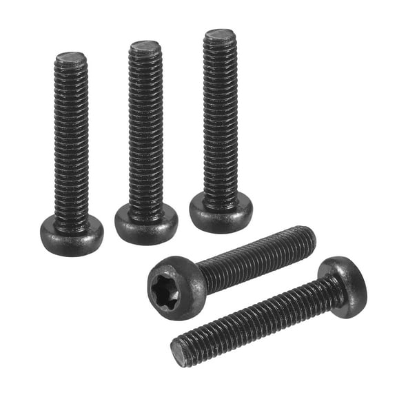 M3x16mm Pan Head Torx Security Screw - 100Pack - Good for Machinery - Carbon Steel Button Head Torx Bolt Star Drive Security Fasteners - Black