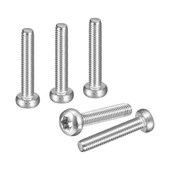 M3x16mm Pan Head Torx Security Screw - 20Pack - Good for Machinery - 316 Stainless Steel Button Head Torx Bolt Star Drive Security Fasteners - Silver Tone