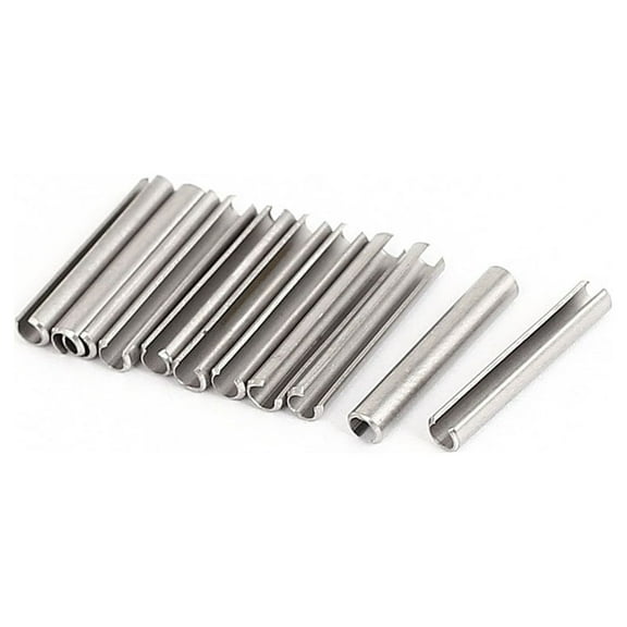 M3x20mm 304 Stainless Steel Split Spring Roll Dowel Pins Fasteners 10Pcs