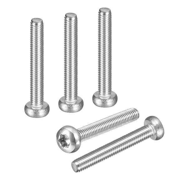 M3x20mm Pan Head Torx Security Screw - 10Pack - Good for Machinery - 316 Stainless Steel Button Head Torx Bolt Star Drive Security Fasteners - Silver Tone