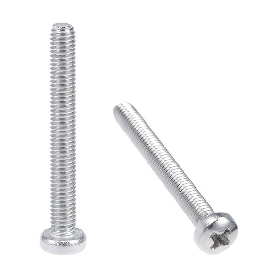 Unique Bargains M3x25mm Machine Screws Pan Phillips Cross Head Screw Fasteners Bolts 30Pcs