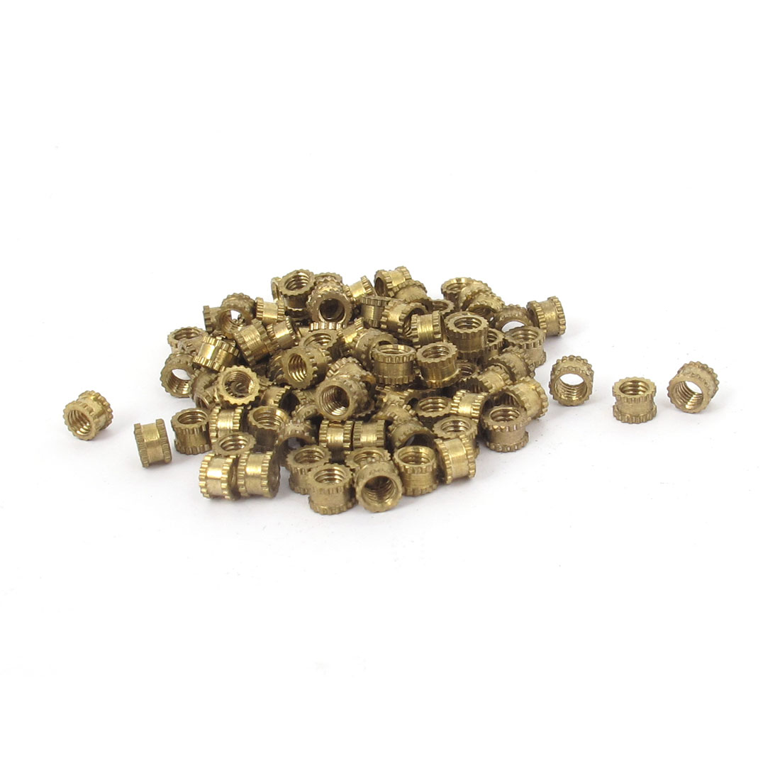 100pcs/lot M5*16 M5 x 16 Blind End Brass Insert Nut , Single Thread