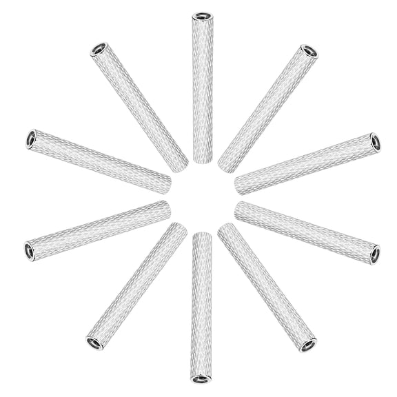 M3x40mm Aluminum Standoff with Mesh Texture Column Spacer for RC Airplane FPV Quadcopter CNC Silver 10PCS