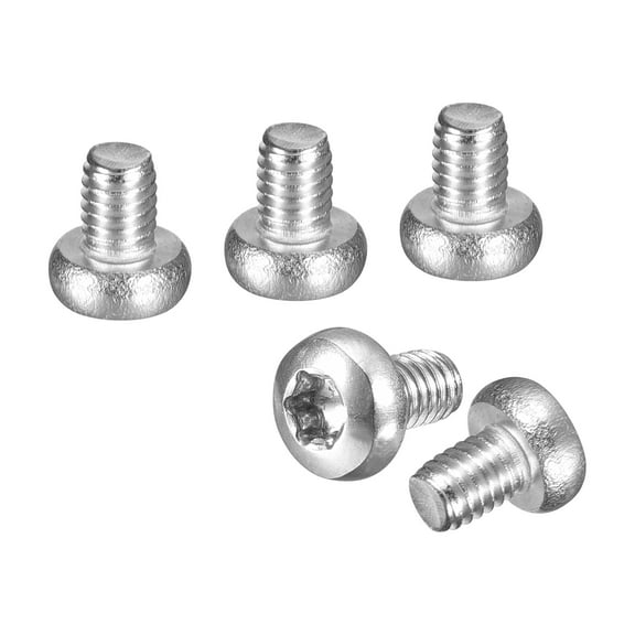 M3x4mm Pan Head Torx Security Screw - 100Pack - Good for Machinery - 304 Stainless Steel Button Head Torx Bolt Star Drive Security Fasteners - Silver Tone