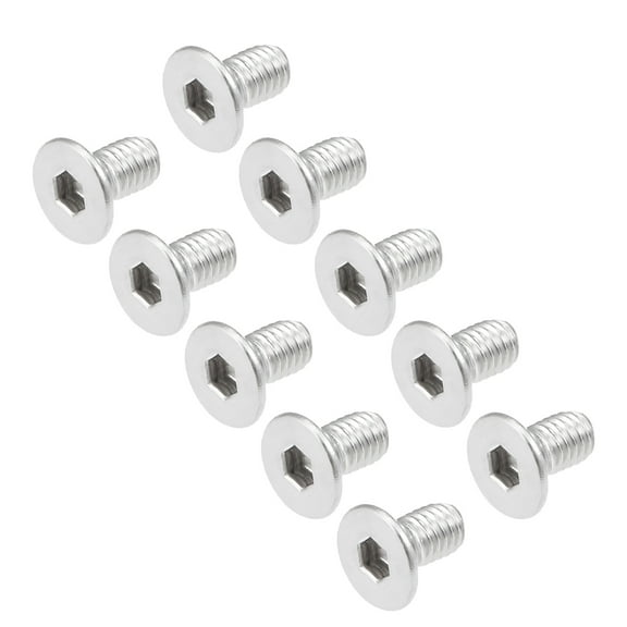 M3x6mm Flat Head Machine Screws Inner Hex Screw 304 Stainless Steel Fasteners Bolts 40 Pcs