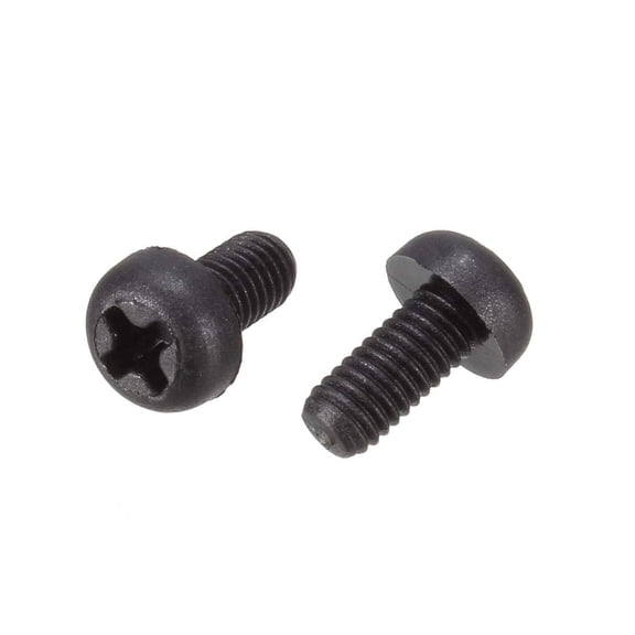 M3x6mm Phillips Round Head Nylon Machine Screw Bolt Fastener Black 100pcs