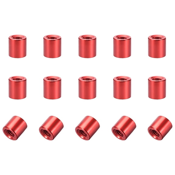 M3x6mm Round Aluminum Standoff Column Spacer Female Red for FPV Quadcopter RC Multirotors Parts DIY 15 Pcs