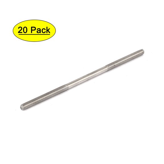 M3x70mm 304 Stainless Steel Double End Threaded Stud Screw Bolt 20pcs