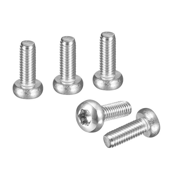 M3x8mm Pan Head Torx Security Screw - 100Pack - Good for Machinery - 304 Stainless Steel Button Head Torx Bolt Star Drive Security Fasteners - Silver Tone