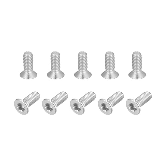 M3x8mm Torx Security Machine Screws, 10 Pack 316 Stainless Steel Countersunk Head Tamper Proof Screw Fasteners Bolts