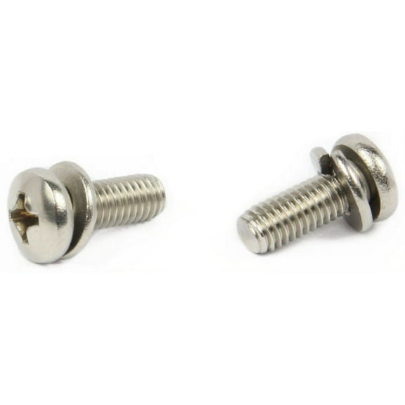 M4-0.7 x 12 mm SEMS Screws / Split Lock Washer / Phillips / Pan Head / 18-8 Stainless Steel (A2) / ISO7045 - 2000 Piece Carton
