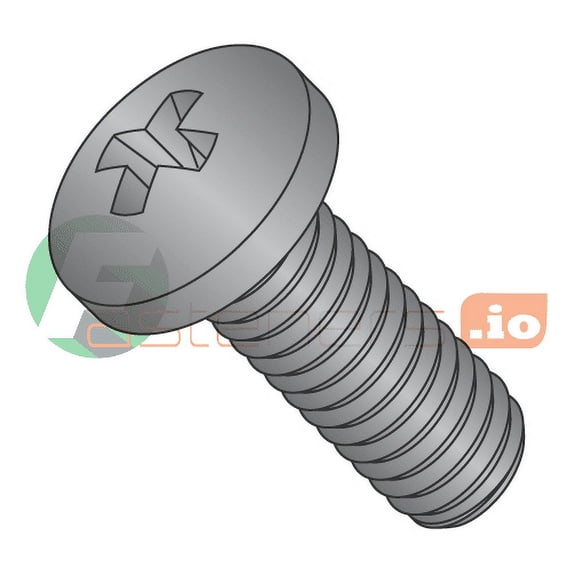 M4-0.7 x 25 mm Machine Screws / Phillips / Pan Head / 18-8 Stainless Steel / Black Oxide / DIN7985A (Quantity: 2,000 pcs)