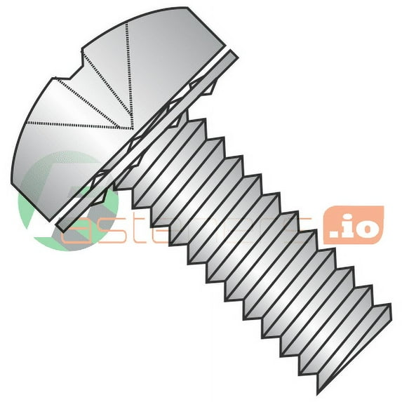 M4-0.7 x 6 mm SEMS Screws / Internal Tooth Washer / Phillips / Pan Head / Stainless Steel / ISO7045 / Screw: 18-8 Stainless, Washer: 410 Stainless (Quantity: 2,500 pcs)