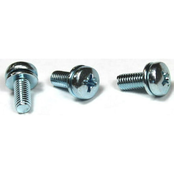 M4-0.7 x 8 mm SEMS Screws / Flat Washer / Phillips / Pan Head / Steel / Zinc - 10000 Piece Carton
