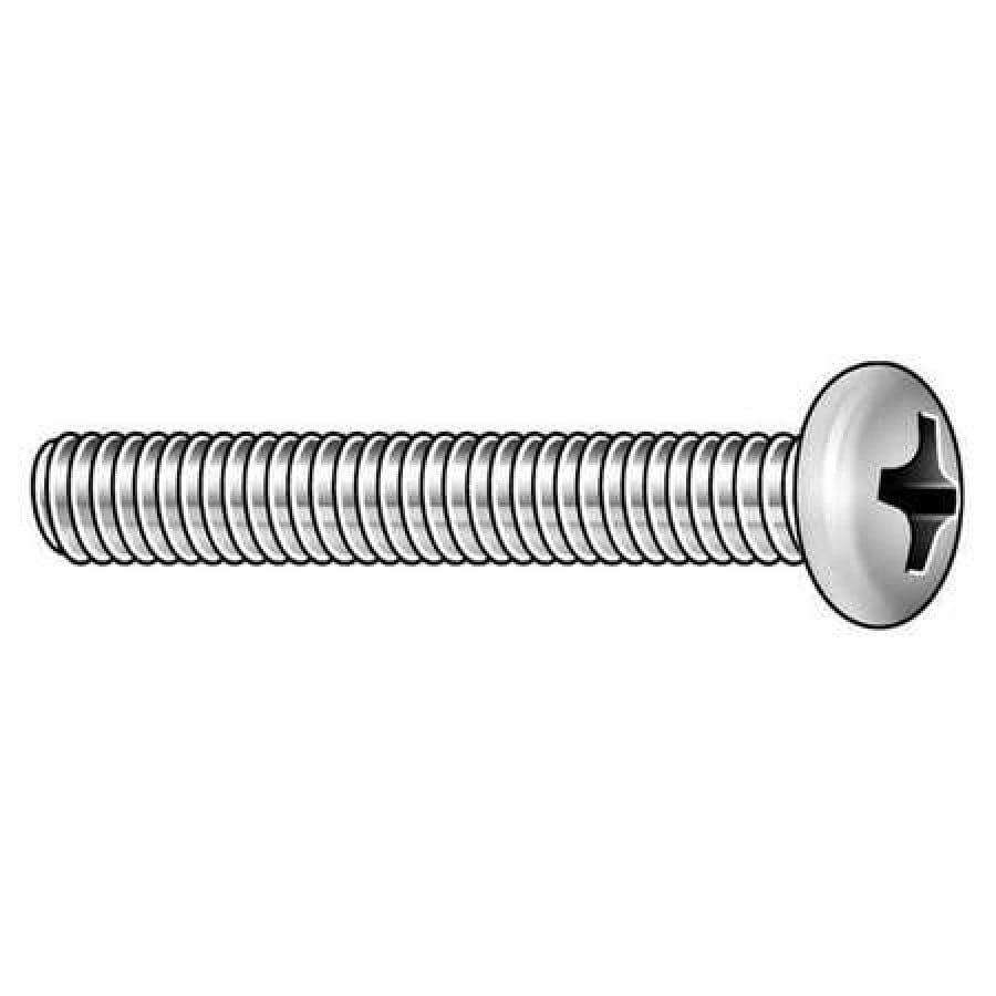 ZORO SELECT 6GU81 M4-0.7 x 35 mm. Pan Head Phillips Machine Screw, 25 pk.
