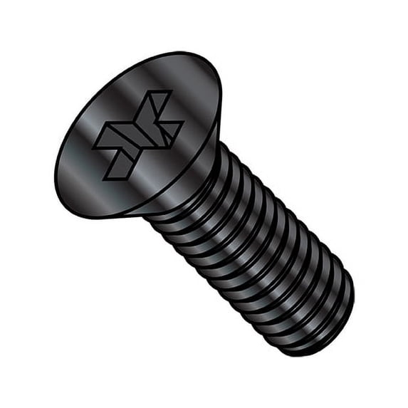 M4-0.7X16 Din 965 & ISO 7046 Metric Phillips Flat Machine Screw Full Thread Black Oxide & Oil (Pack Qty 2,000) BC-M416D965B