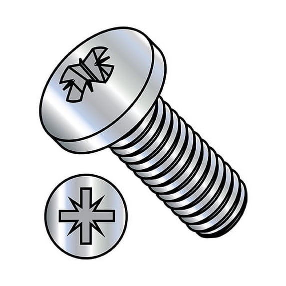 M4-0.7X18 Metric Pozi Type-Z Pan Machine Screw ISO 7045 Full Thread A4 Stainless Steel (Pack Qty 3,000) BC-MI418MZPA4