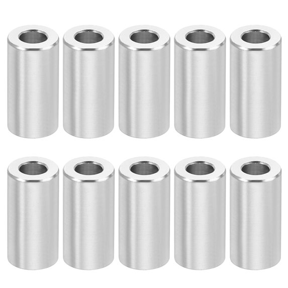 M4 Aluminum Spacers, 10 Pcs Metal Spacer Aluminum 4.2mm ID x 8mm OD x 16mm L Aluminum Spacer Screw Standoff Round